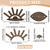 FINGERINSPIRE 2Pcs Sun Rise Shaped Wooden Ring Display Stands RDIS-FG0001-27-2
