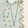 SUNNYCLUE 100Pcs Tibetan Style Alloy Charms FIND-SC0012-39AB-4