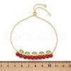 Brass Micro Pave Cubic Zirconia Slider Bracelets BJEW-Z126-01G-5