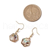 Natural Paua Shell Dangle Earrings EJEW-JE06274-4