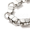 304 Stainless Steel Rectangle Link Chain Bracelets BJEW-Q776-04P-3
