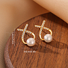 S925 Sterling Silver Clear Cubic Zirconia Stud Earrings HU4373-1-3