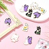 10Pcs 5 Styles Alloy Enamel Pendants ENAM-YW0004-46-4