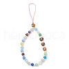 Heart Cat Eye Mobile Straps HJEW-JM03427-3