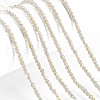 Electroplated Glass Beads Strands EGLA-S174-23C-01-4