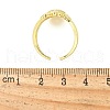Brass Micro Pave Cubic Zirconia Cuff Rings RJEW-P149-01B-G-5