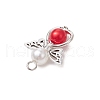 Acrylic Pearl with Alloy Pendants PALLOY-JF03405-5