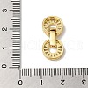 Rack Plating Brass Micro Pave Clear Cubic Zirconia Fold Over Clasps KK-A222-15G-3