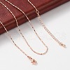 Brass Ball Chain Necklaces for Women NJEW-D302-32RG-2