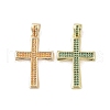 Real 18K Gold Plated Brass Micro Pave Cubic Zirconia Pendants KK-A209-20G-2