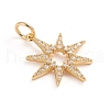 Brass Micro Pave Cubic Zirconia Pendants ZIRC-E164-29G-4