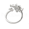Brass Pave Clear Cubic Zirconia Earring Findings KK-D369-10P-3
