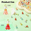 100Pcs 10 Colors Acrylic Pendants PALLOY-CJ00058-2