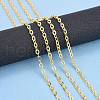 Brass Flat Oval Cable Chains CHC025Y-01-G-2