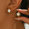 Stainless Steel Rhinestone Hoop Earrings DO2169-1-1