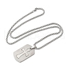 201 Stainless Steel Pendant Necklaces NJEW-D307-02P-B-2