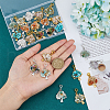 28Pcs 14 Styles Mixed Gemstone European Dangle Charms PALLOY-FH00023-3