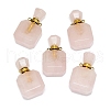 Natural Rose Quartz Perfume Bottle Pendants G-A026-10-02-1