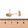 Brass Micro Pave Clear Cubic Zirconia Stud Earrings for Women EJEW-G428-25G-07-3