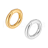   2Pcs 2 Colors 925 Sterling Silver Spring Gate Rings FIND-PH0022-62-7