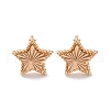 Brass Stud Earrings EJEW-D288-09G-2