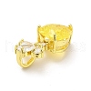 Brass Micro Pave Clear Cubic Zirconia Pendants KK-I695-070G-02-3