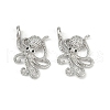 Brass Micro Pave Cubic Zirconia Pendants KK-C093-12P-1