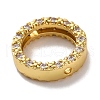Rack Plating Brass with Cubic Zirconia Bead Frame KK-S406-09D-G-2