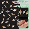 Unicraftale 60Pcs 3 Styles Brass Pave Clear Cubic Zirconia Connector Charms FIND-UN0004-42-5