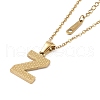 Ion Plating(IP) Initial Letter 304 Stainless Steel Pendant Necklaces NJEW-M199-01G-Z-1