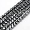 Magnetic Synthetic Hematite Faceted Polygon Beads Strands G-L204D-01B-1