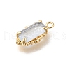 Brass Glass Charms KK-U061-10G-03-2