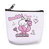 Unicorn Pattern PU Leather Wallets with Iron Zipper & PVC Findings AJEW-C029-01A-1