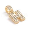 Brass Micro Pave Cubic Zirconia Pendants ZIRC-G165-13G-H-2