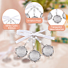 2Pcs 2 Styles Flat Round Alloy Pendant Decorations HJEW-AB00453-6