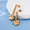 304 Stainless Steel Dangle Stud Earrings EJEW-C148-02G-1