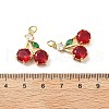 Cherry Brass Micro Pave Cubic Zirconia Pendants KK-L237-021G-01-3