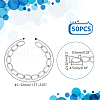 Unicraftale 50Pcs 304 Stainless Steel Curb Chain Extender STAS-UN0058-47P-4