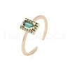 Brass Micro Pave Cubic Zirconia Cuff Rings RJEW-S400-10G-4