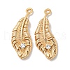 Brass Micro Pave Cubic Zirconia Pendants KK-K378-19G-1