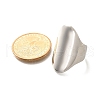 304 Stainless Steel Wide Open Cuff Rings for Unisex RJEW-R010-01S-4