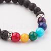 Natural Mixed Stone Stretch Bracelets BJEW-JB03078-2