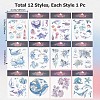Gorgecraft 12 Sheets 12 Style Ocean Theme Cool Sexy Body Art Removable Temporary Tattoos Paper Stickers MRMJ-GF0001-36-2