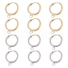 DICOSMETIC 12Pcs 2 Colors 201 Stainless Steel Huggie Hoop Earrings Findings FIND-DC0005-91-1