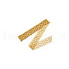 4M Iron on/Sew on Polyester Flower Lace Ribbon OCOR-WH0088-48B-7