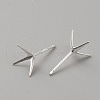 925 Sterling Silver Stud Earring Findings STER-WH0008-15G-S-1