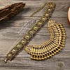 Ethnic Style Zinc Alloy Coin Tassel Statement Bib Necklaces for Women FS-WGFF897-01-4