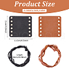 ANATTASOUL 2 Sets 2 Colors Imitation Leather Motorbike Handle Ccover AJEW-AN0007-41-2