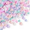 480Pcs 18 Styles Resin Imitation Pearl Bead Caps RESI-TA0001-50-4