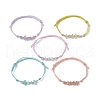 5Pcs Natural Mixed Stone Chips Braided Bead Bracelet Sets BJEW-JB09869-01-1